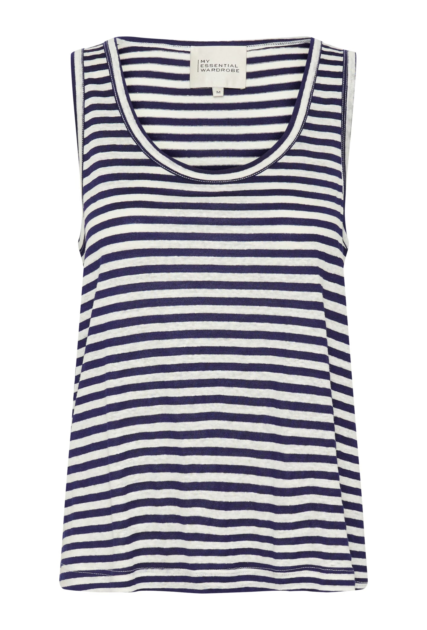 My Essential Wardrobe Blue Lisa Linen Tank Top