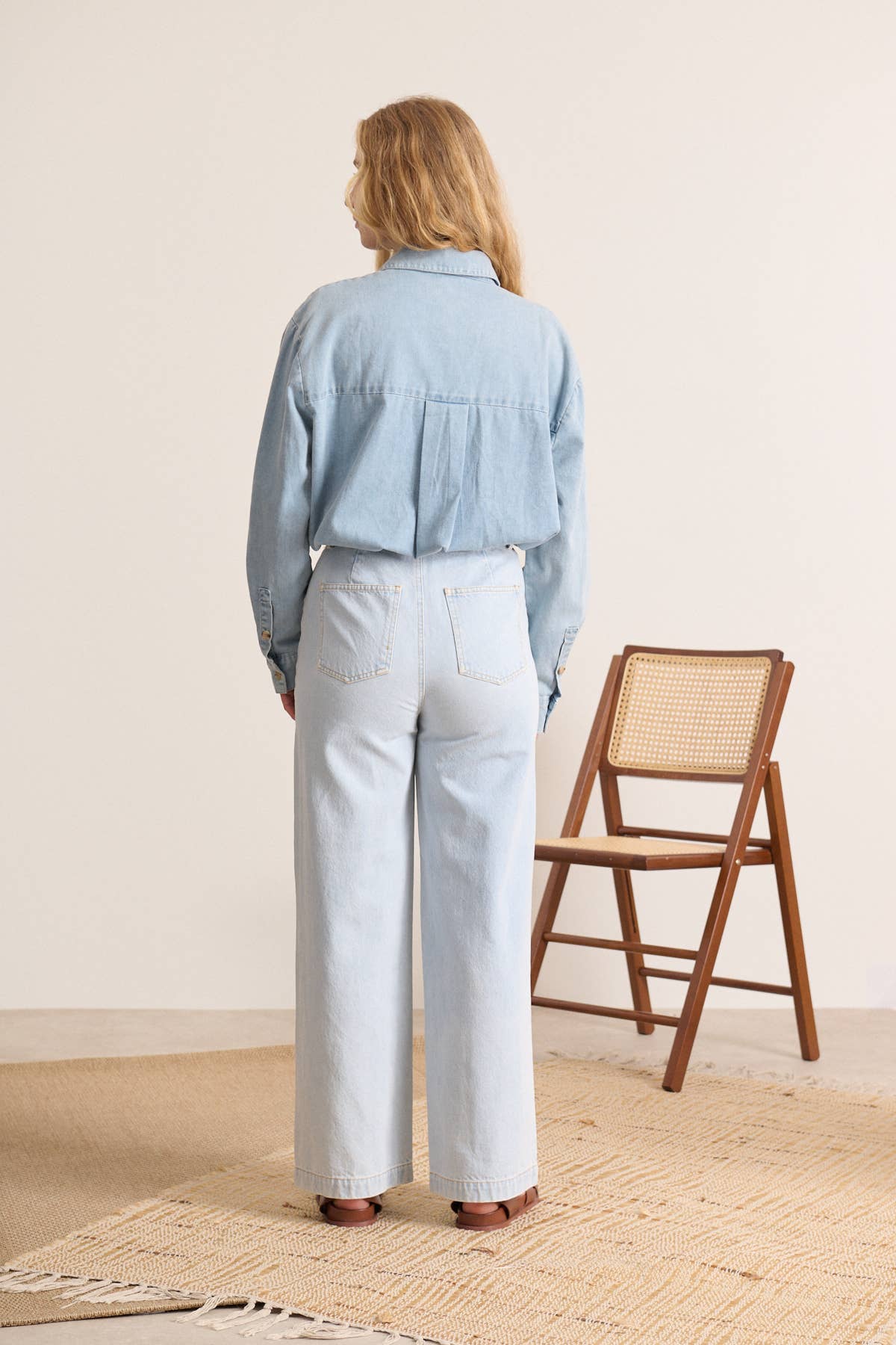 Garance High-Waisted Summer Jeans (Light Blue Denim)