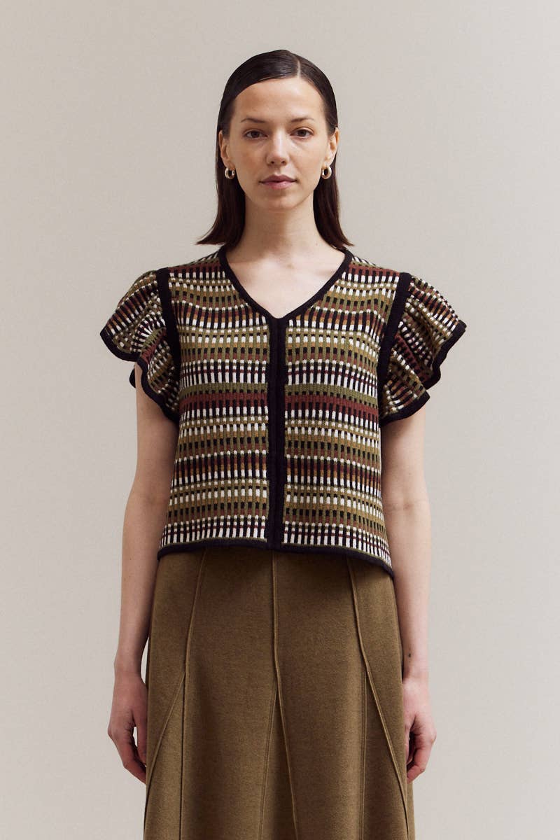 41999 - MULTI COLOR SWEATER TOP