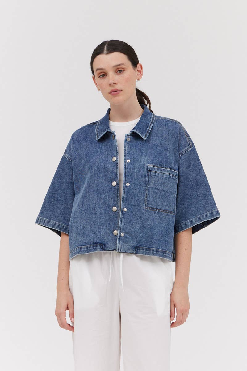Grade and Gather Denim Shacket