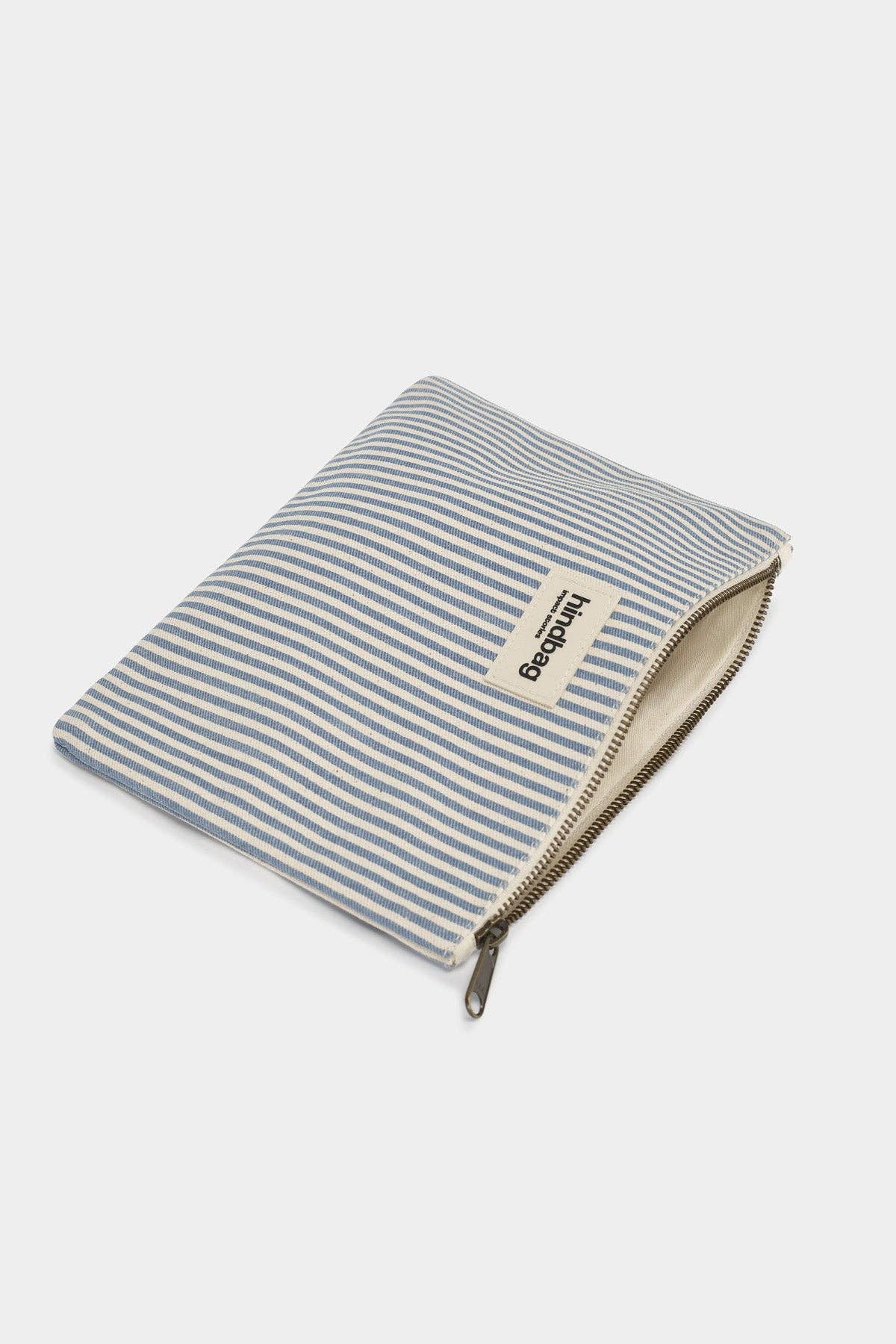 Ema blue-striped pouch