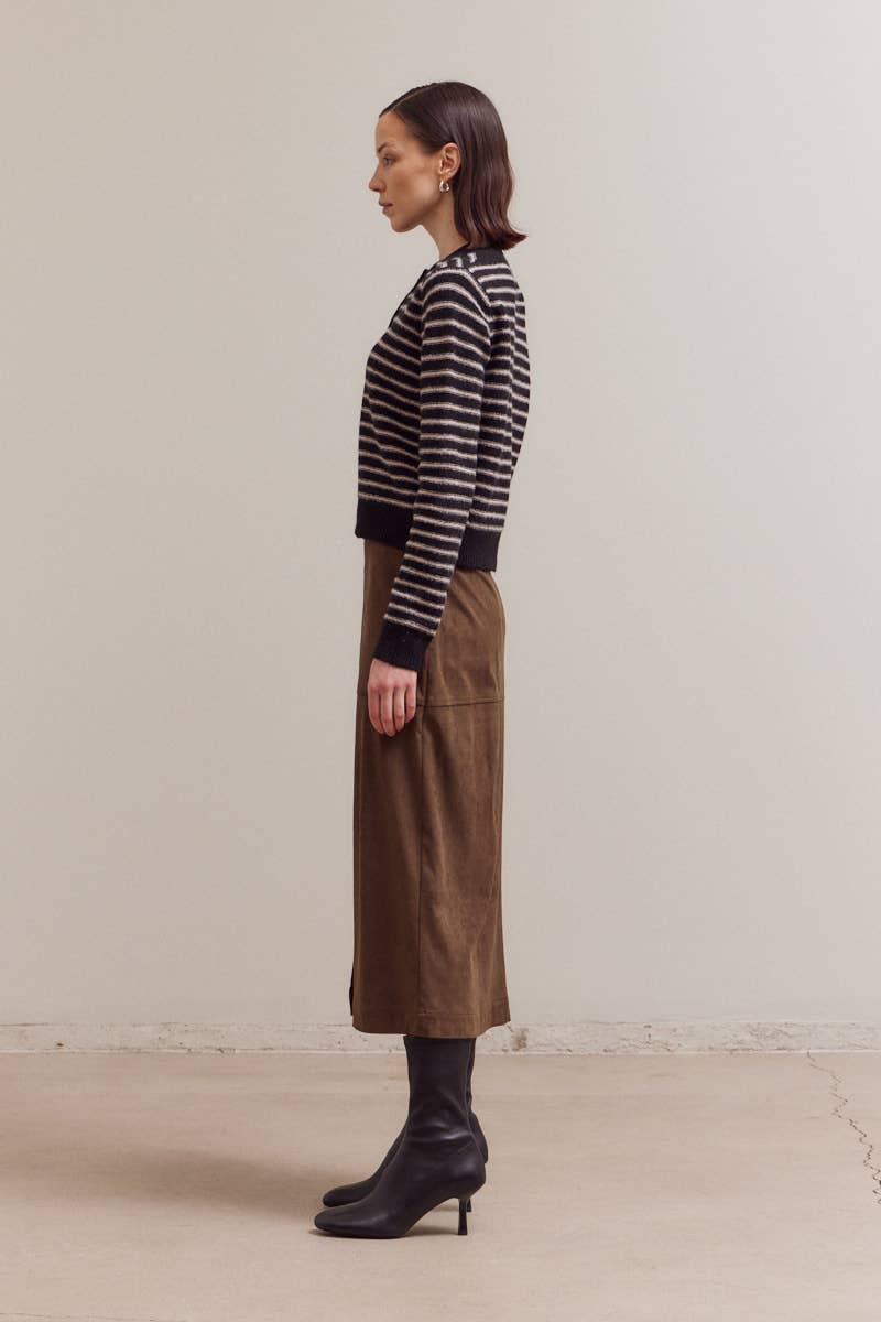 Grade and Gather Black and White Cardigan