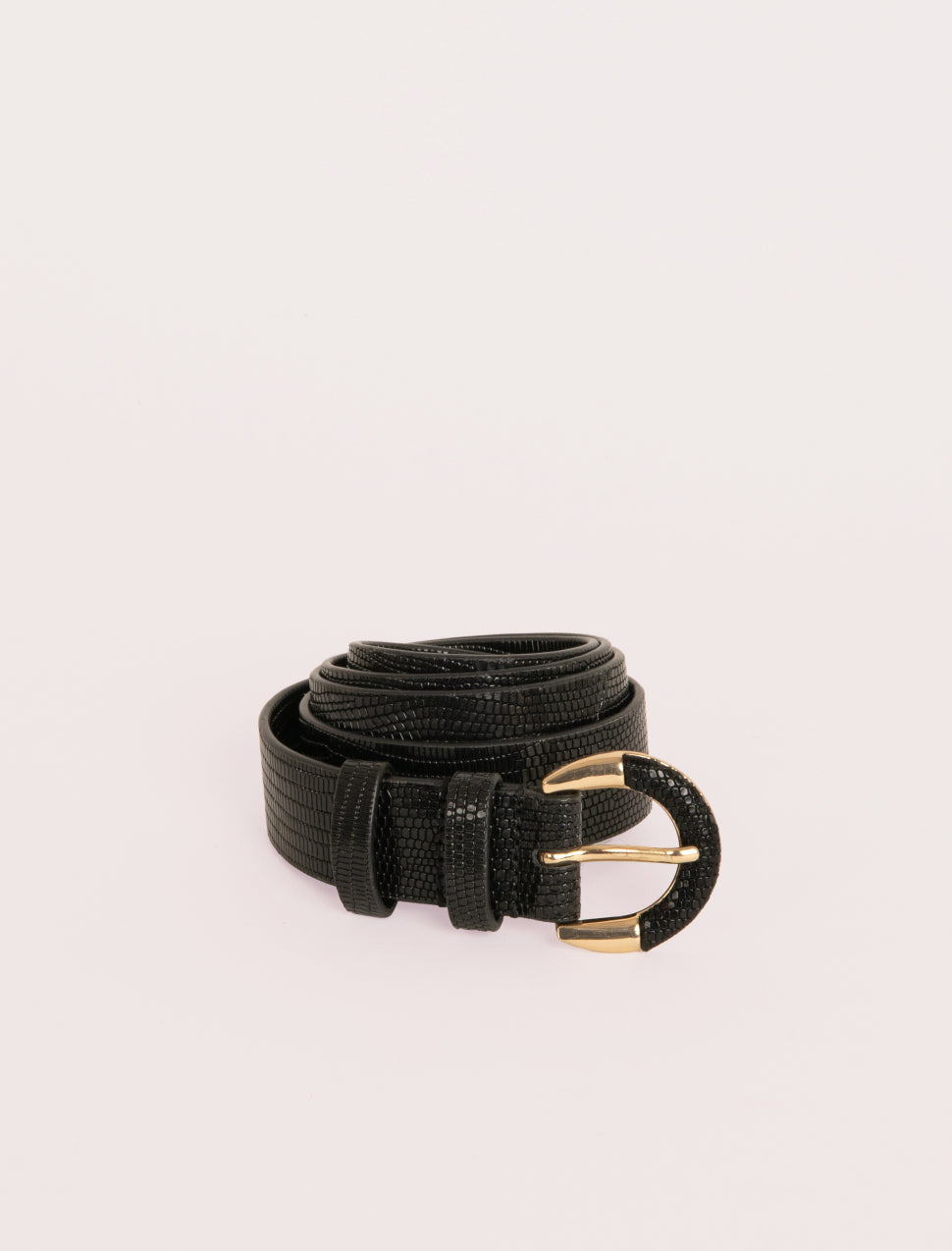 Maradji Khaki Leather Belt (Lizard pattern)