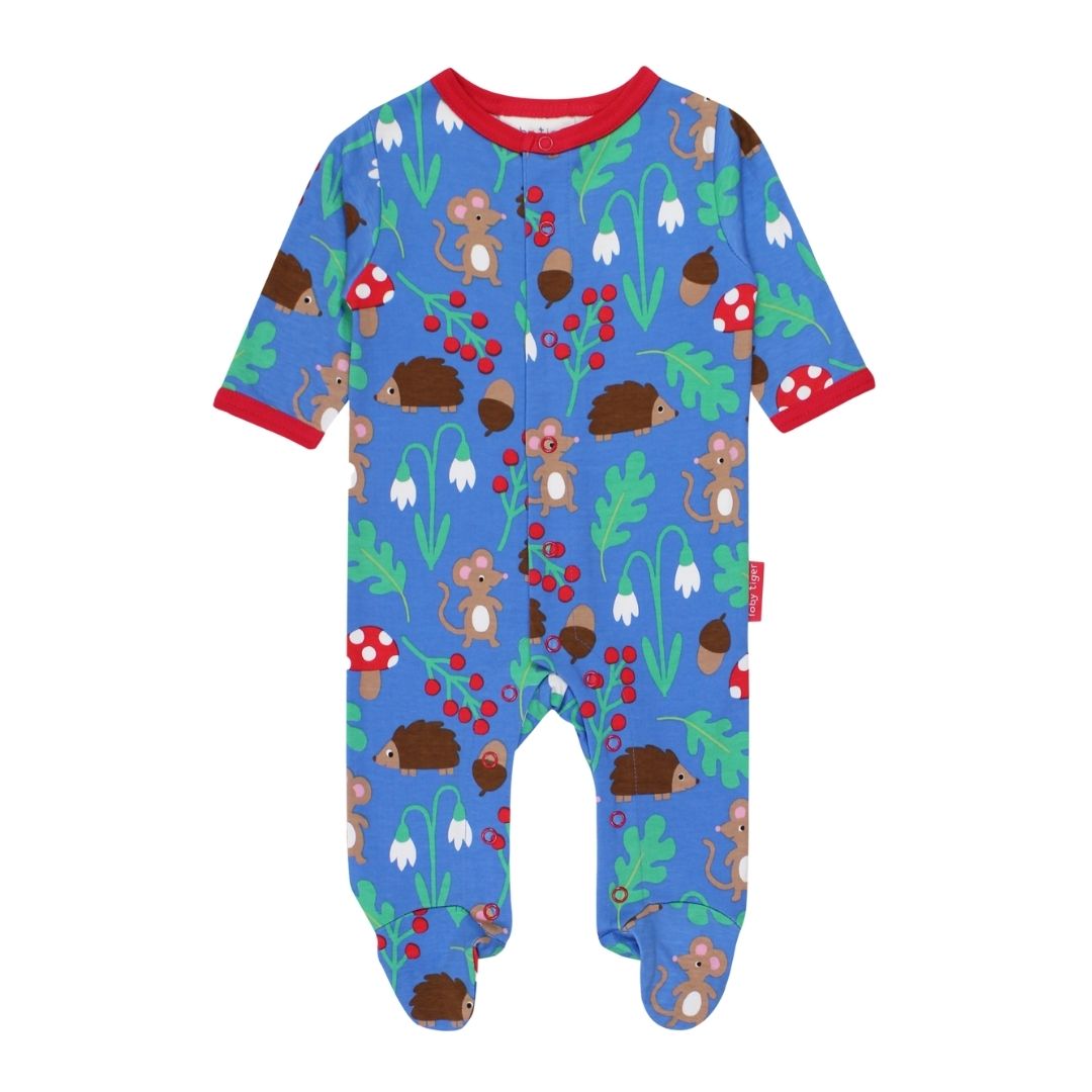 Toby Tiger Woodland Sleepsuit