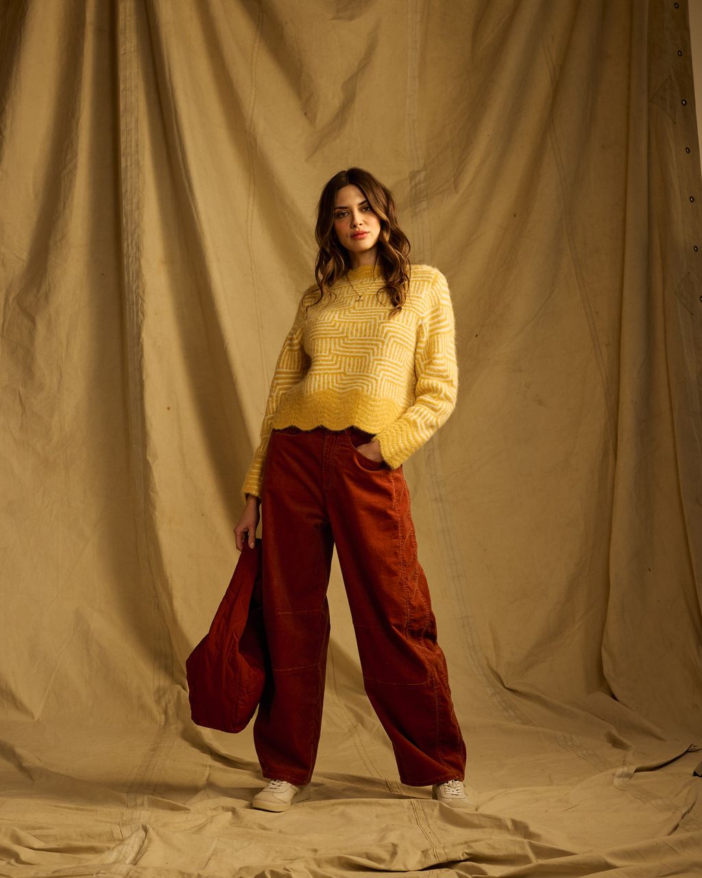 One Collective Mustard Natron Jumper