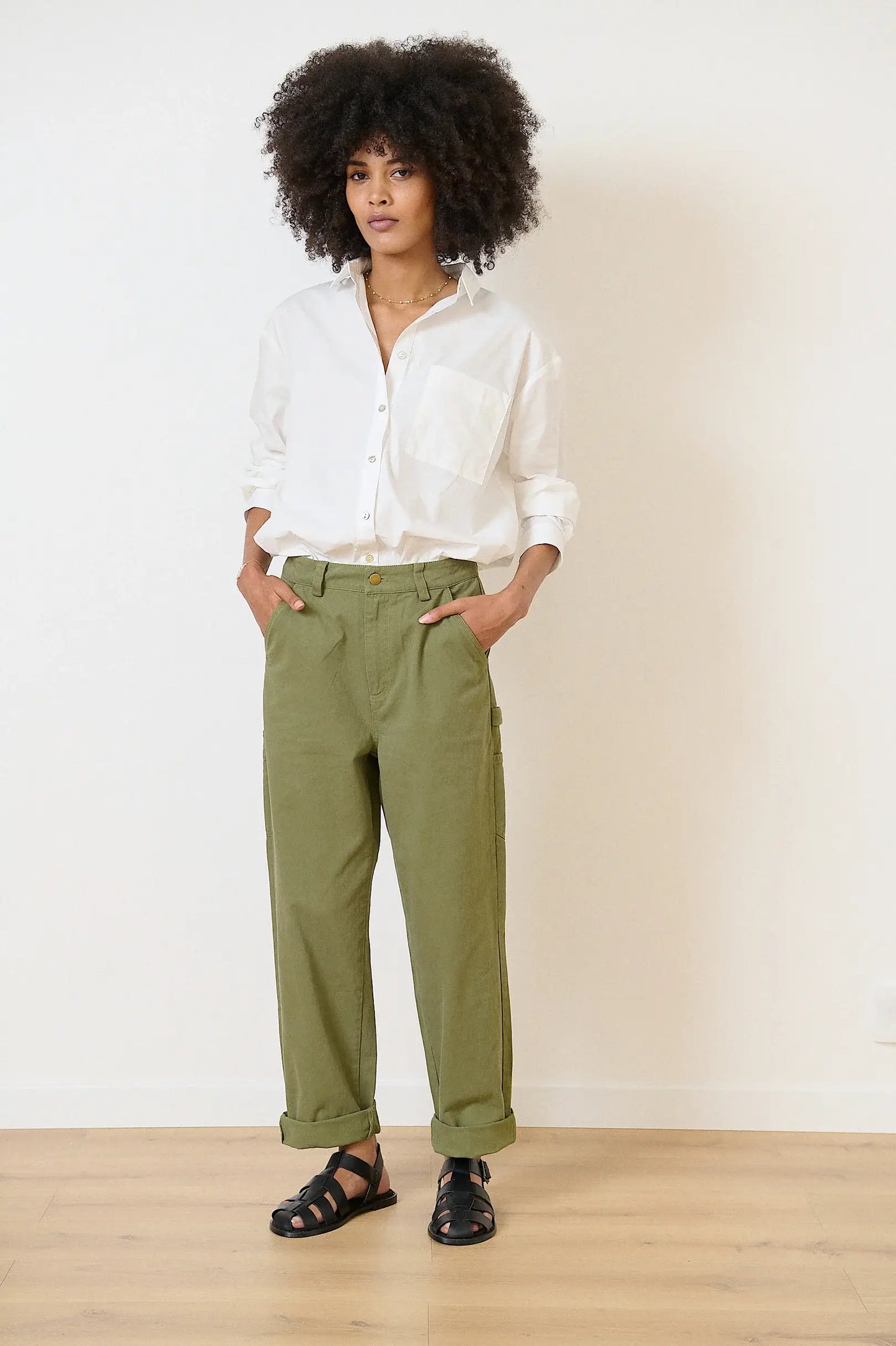 Garance Straight Khaki Summer Chinos