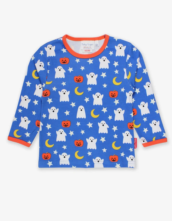 Toby Tiger Organic Halloween Print T-Shirt