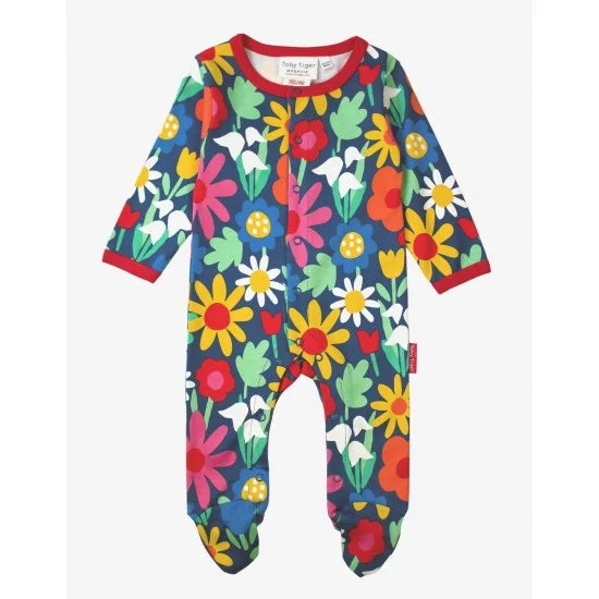 Toby Tiger Bold Floral Sleepsuit