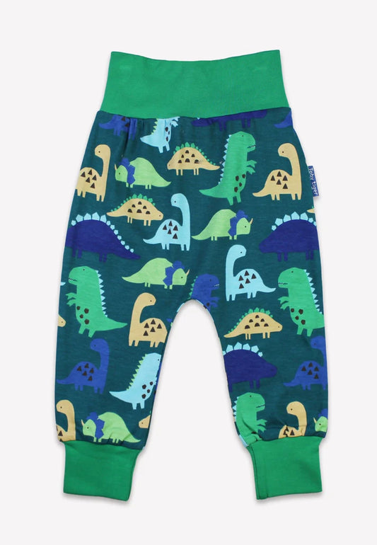 Toby Tiger Organic Organic Tonal Dinosaur Print Yoga Pants