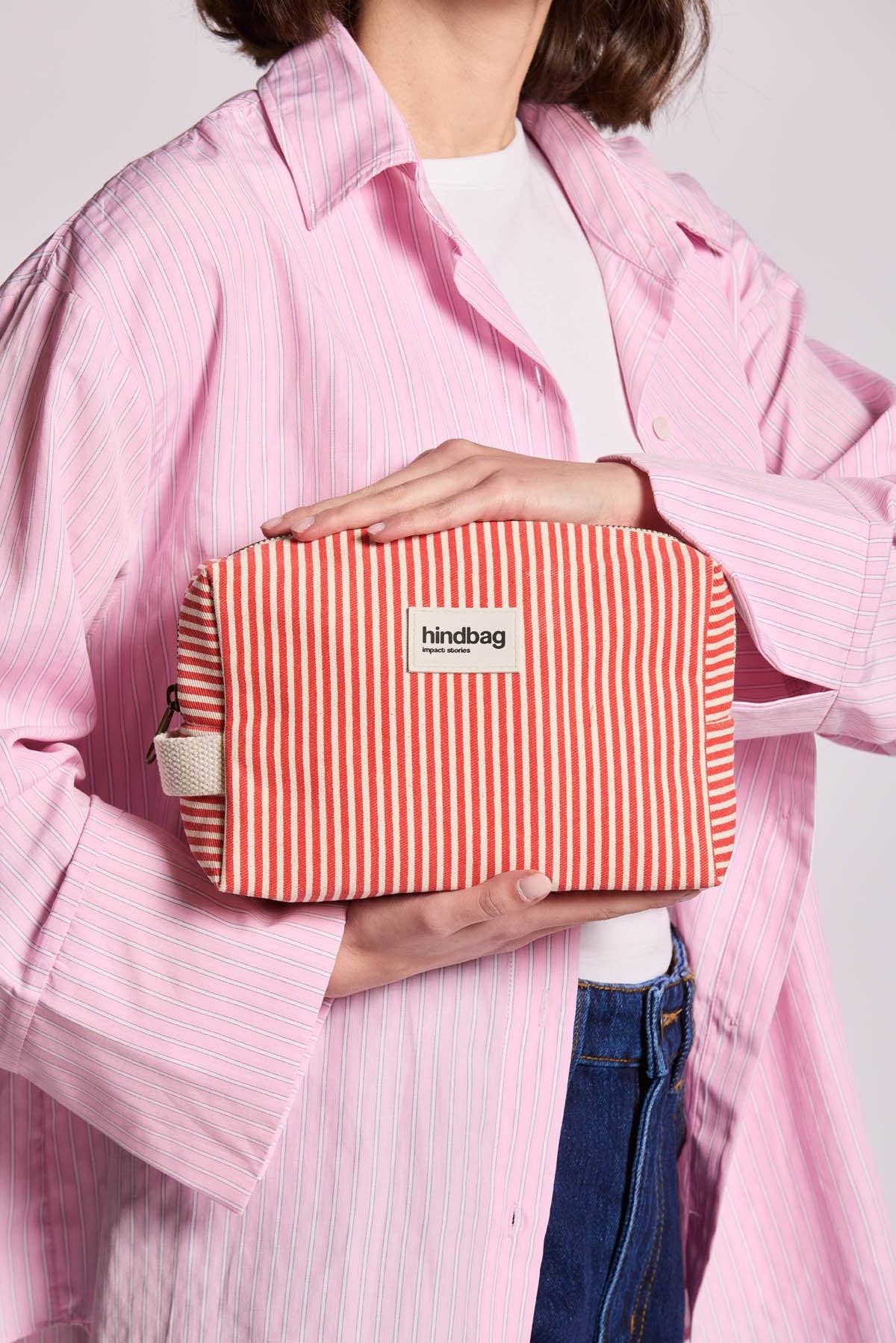 Leon Toiletry Bag Red Stripes