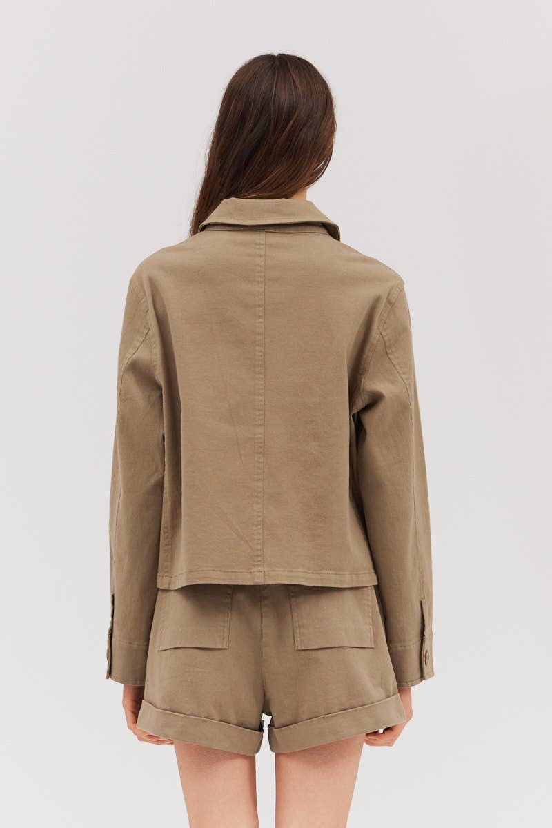 Grade and Gather Twill Olive Summer Jacket