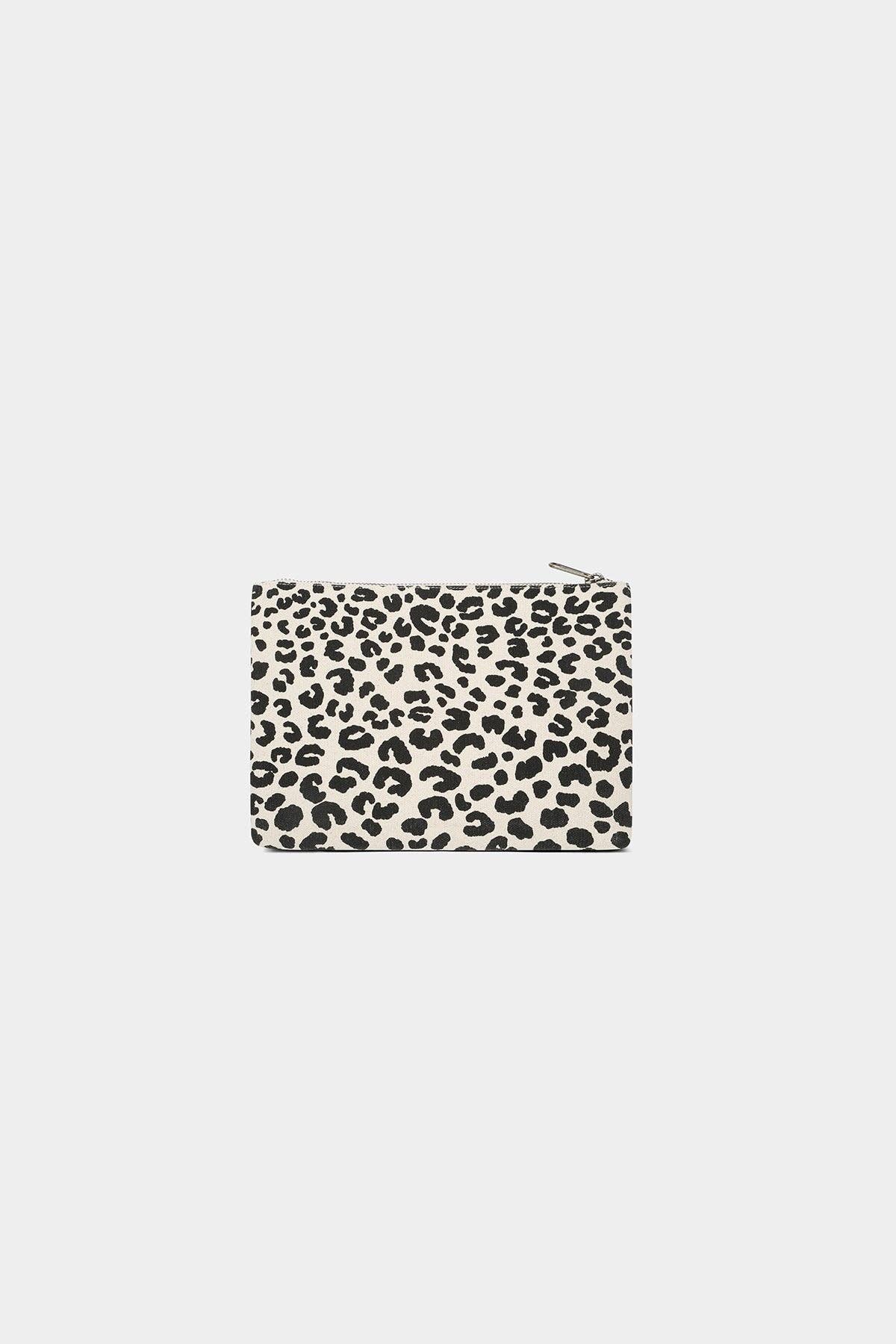 Hindbag Ecru Leopard Ema Pouch
