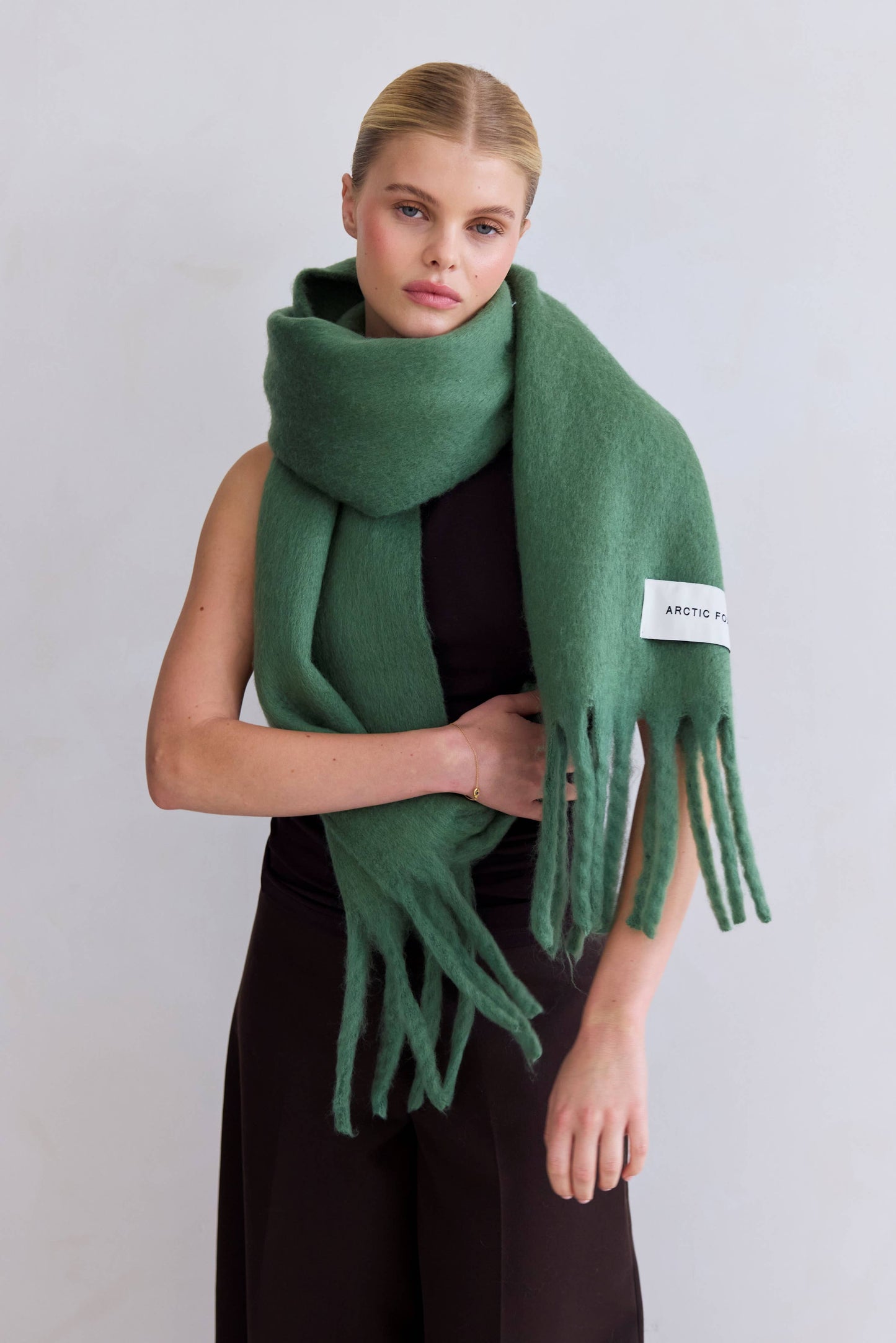 Artic Fox Stockholm Scarf - 100% Recycled - Forest Fern