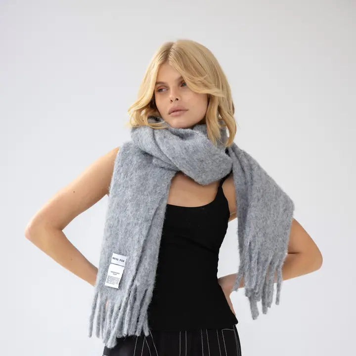 Artic Fox The Reykjavik Scarf with RWS Wool - Grey