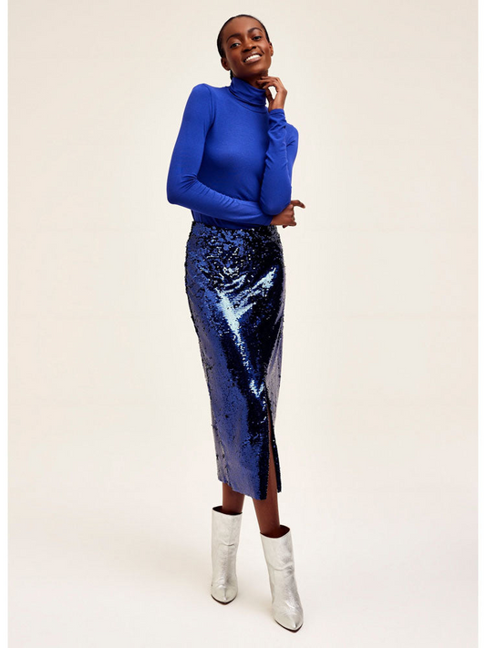 CKS Purple /Blue Sequin Skirt