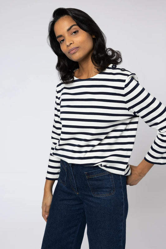 Eleven Loves Jessica Breton Navy/White Top