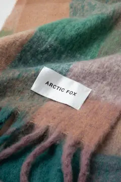 Artic Fox The Reykjavik Scarf - 100% Recycled - Purple Check