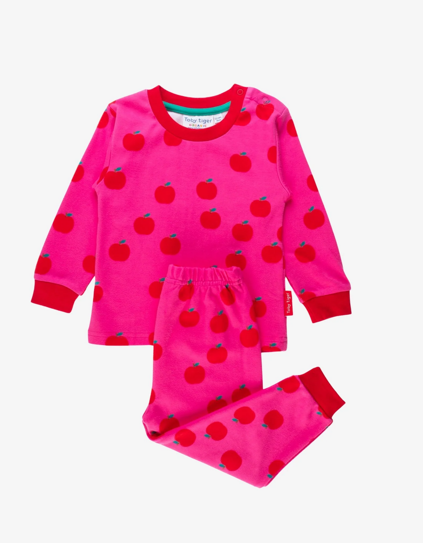 Toby Tiger Apple Print Pyjamas