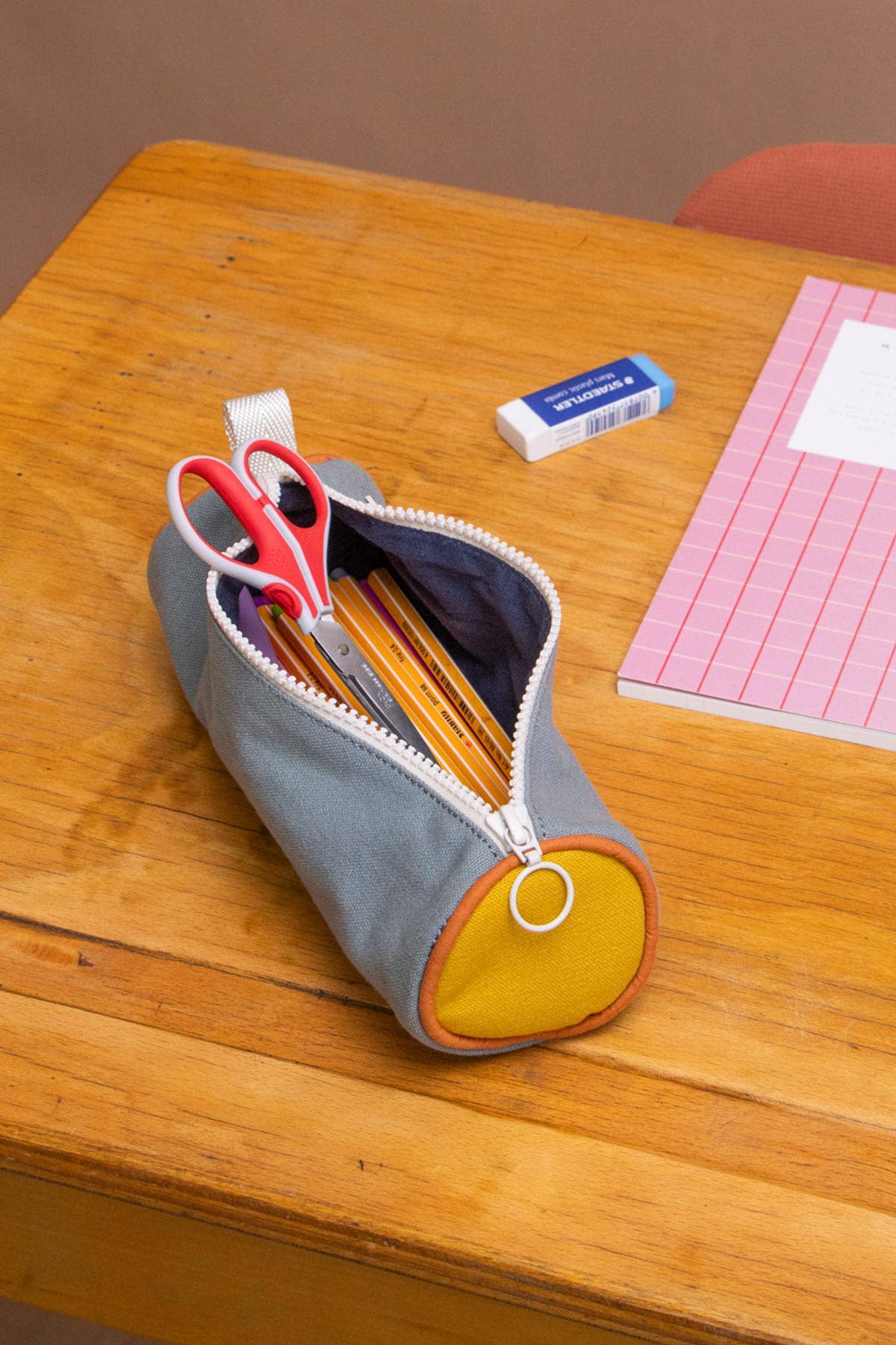 Mia Tricolor Sage Pencil Case
