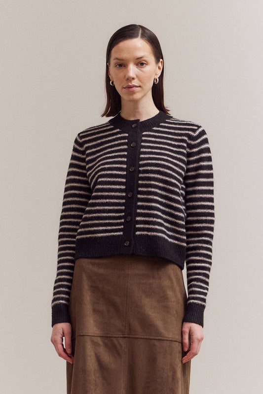 Grade and Gather Black and White Cardigan