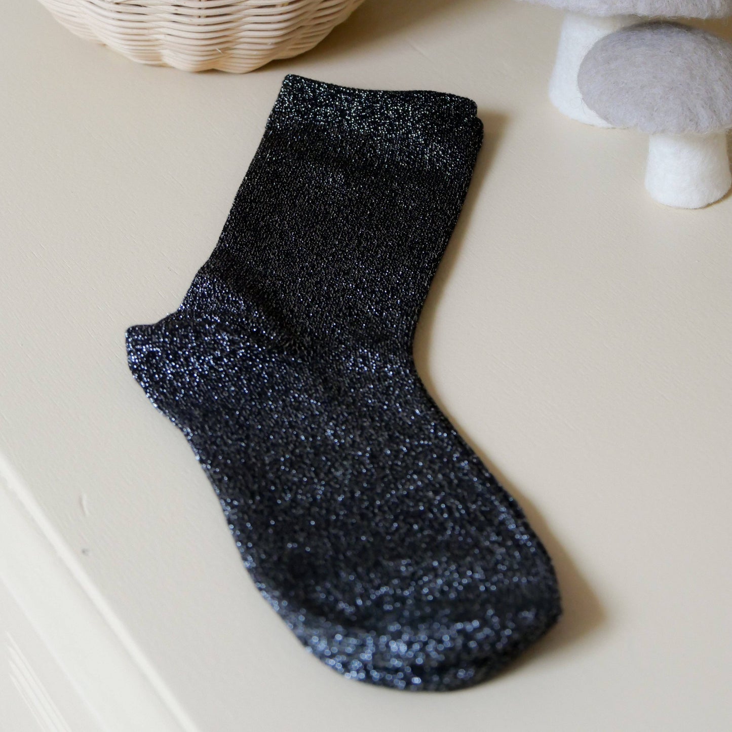 Glitter Socks - Gold/Black/Silver