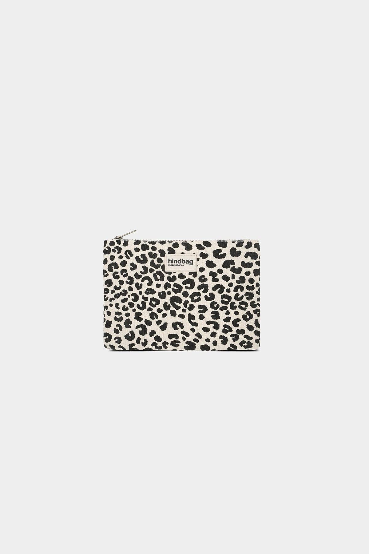 Hindbag Ecru Leopard Ema Pouch