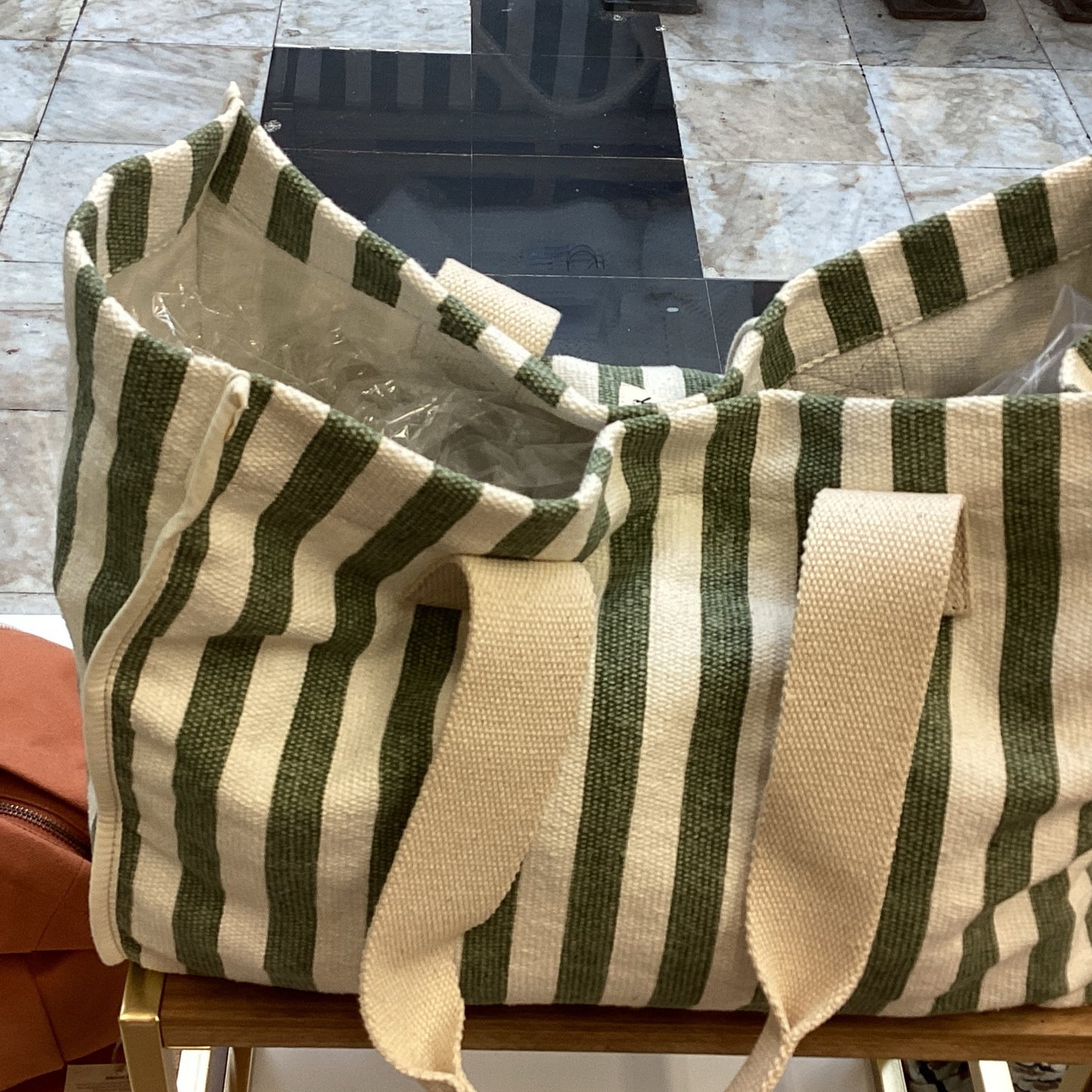 Maradji green stripe bag