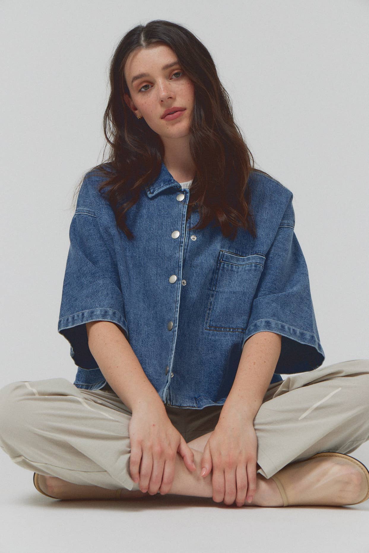 Grade and Gather Denim Shacket