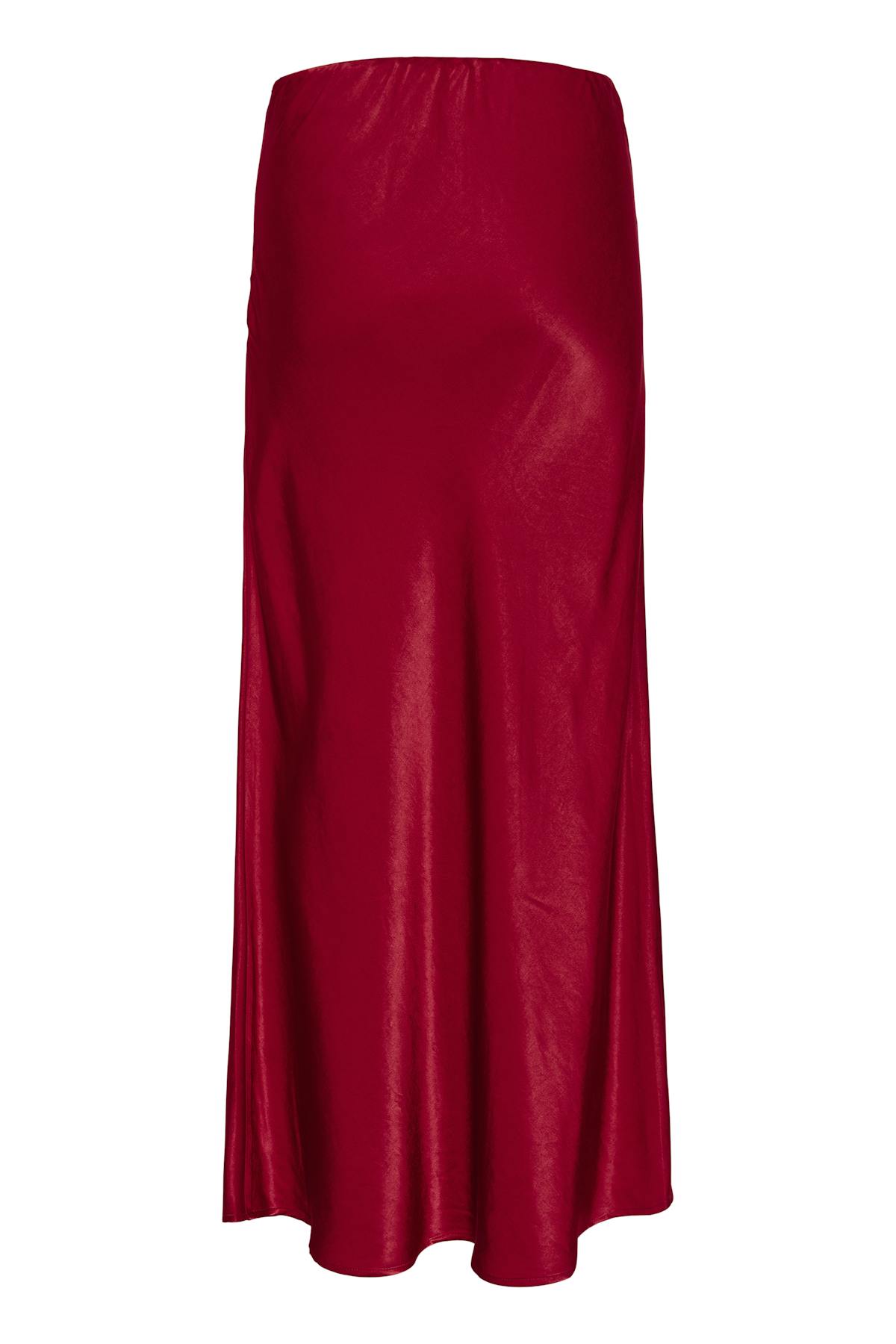 My Essential Wardrobe Estelle Long Skirt- Burgundy Red