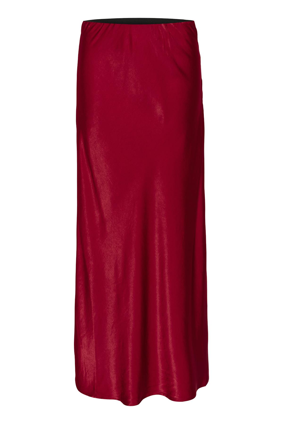 My Essential Wardrobe Estelle Long Skirt- Burgundy Red