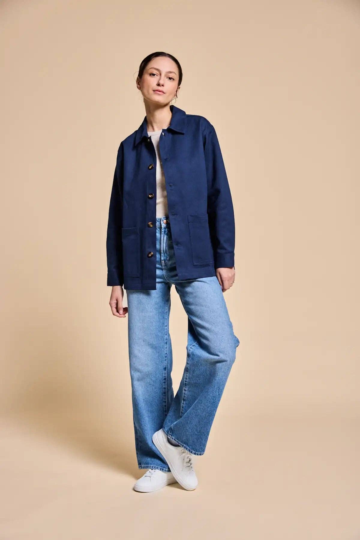 Marcel Navy Mixed Jacket