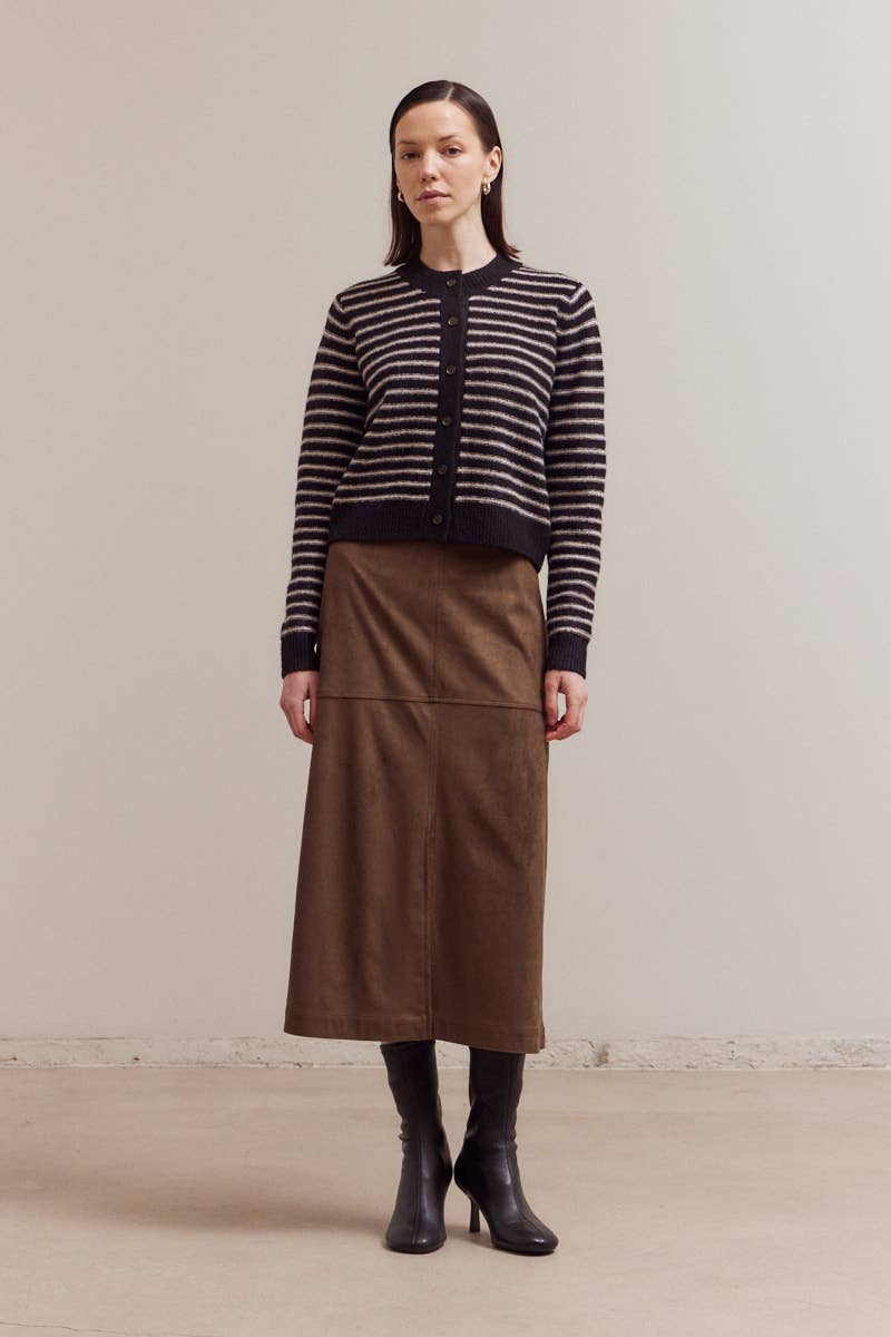 Grade and Gather Black and White Cardigan