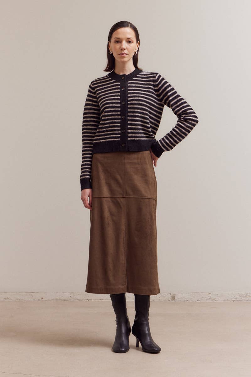 Grade and Gather Black and White Cardigan