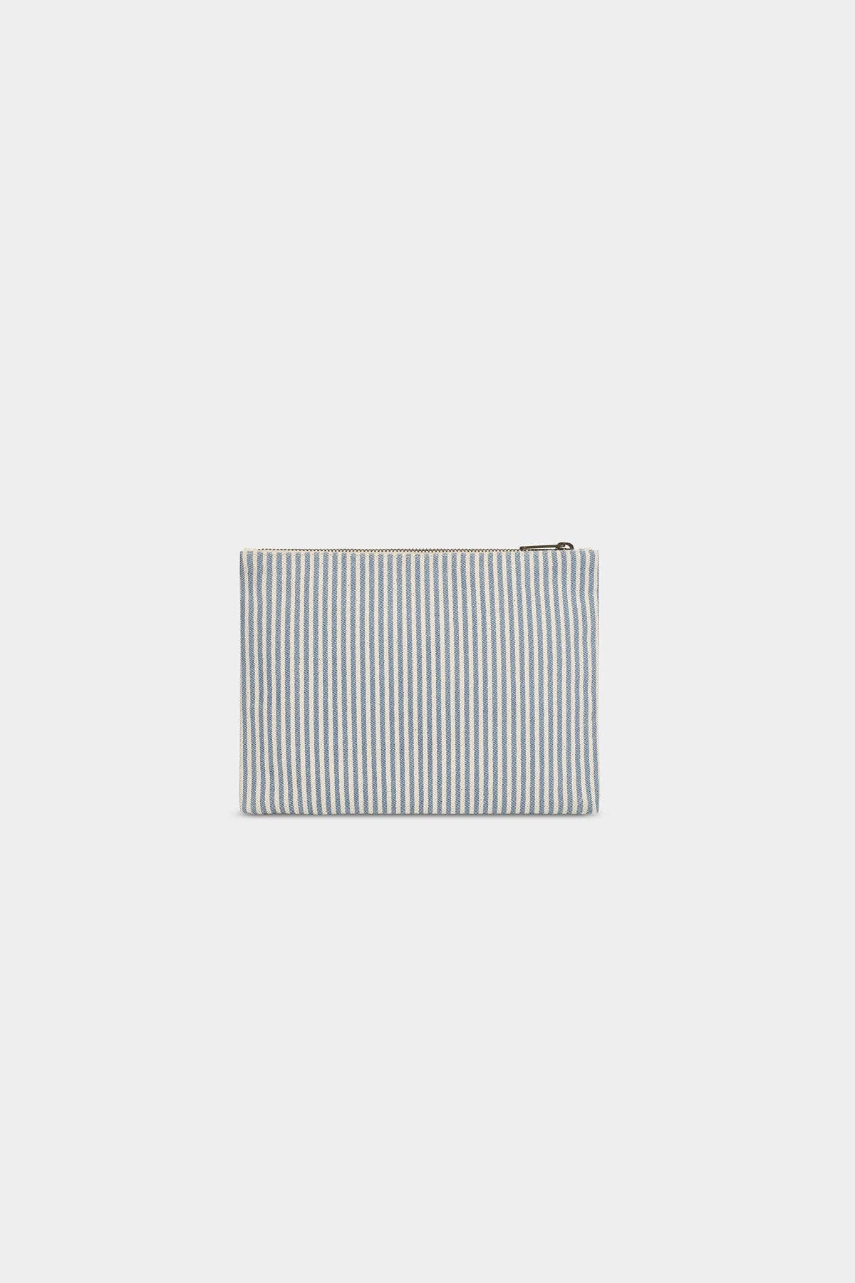 Ema blue-striped pouch