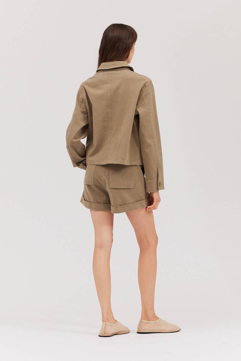Grade and Gather Twill Olive Summer Jacket