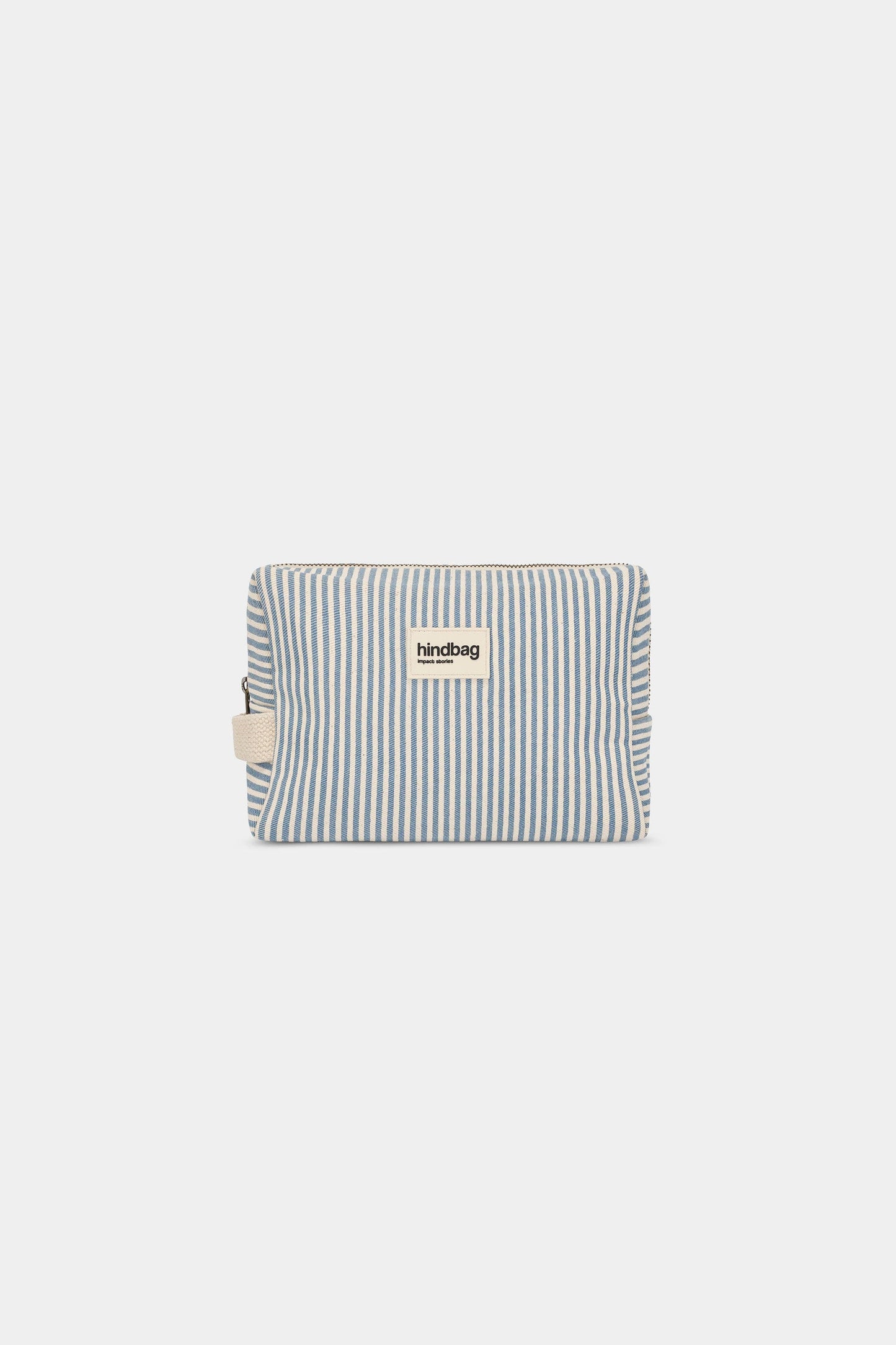 Leon Blue-Striped Toiletry Bag