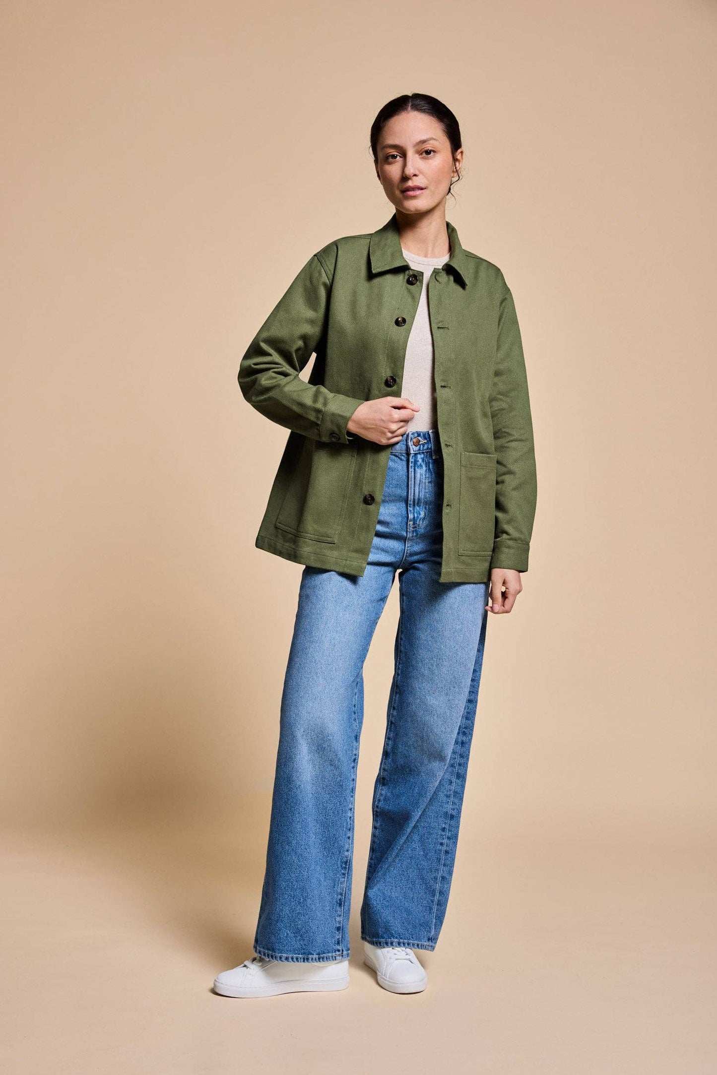 Marcel Olive Mixed Jacket