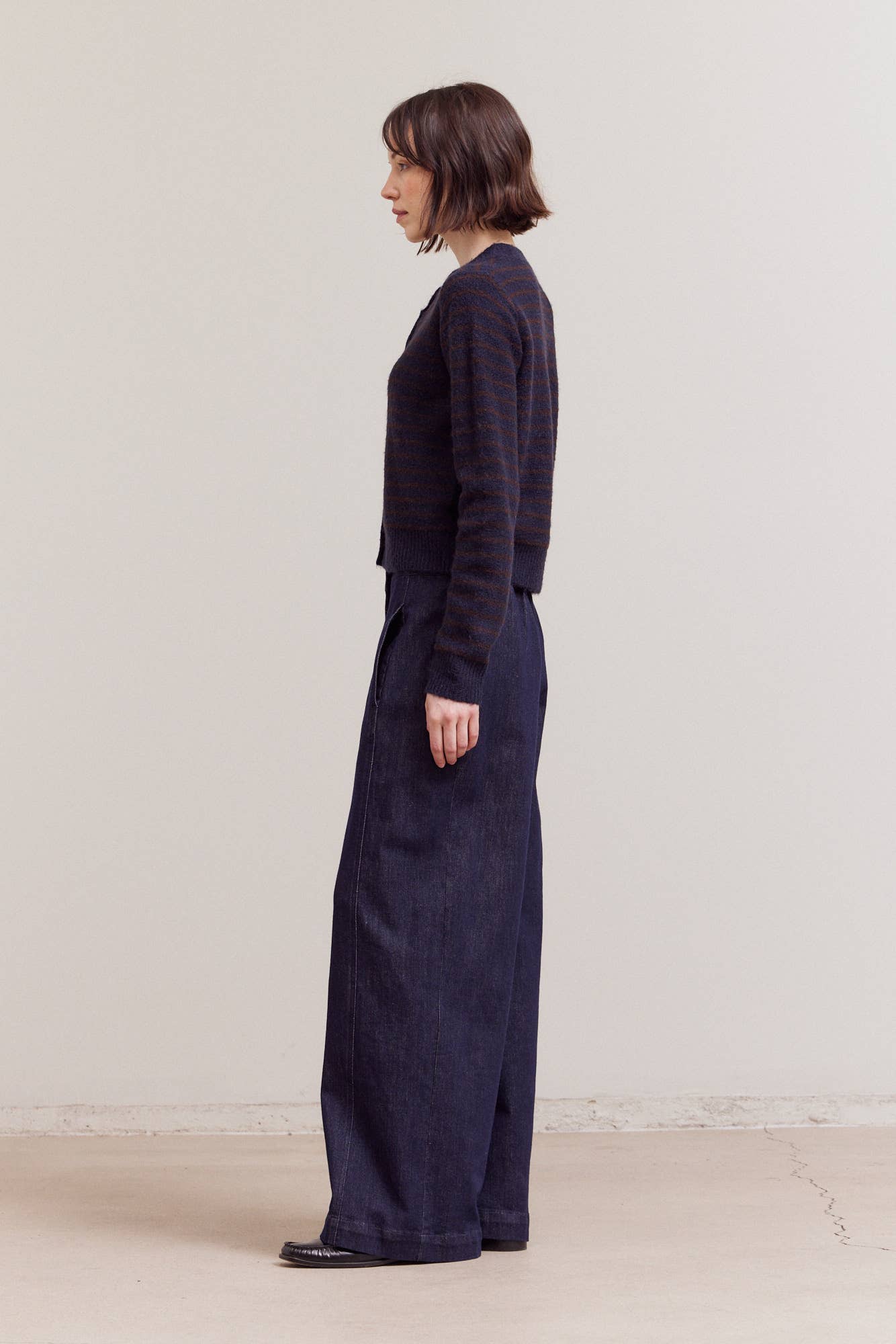 Grade and Gather Blue and Burdundy Cardigan