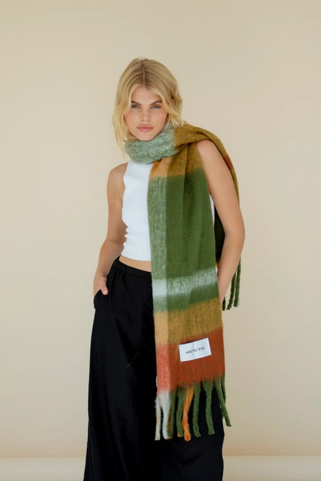 Artic Fox The Reykjavik Scarf - 100% Recycled - Mossy Spring