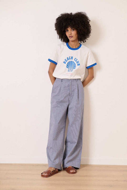 Garance Wide Striped Trousers
