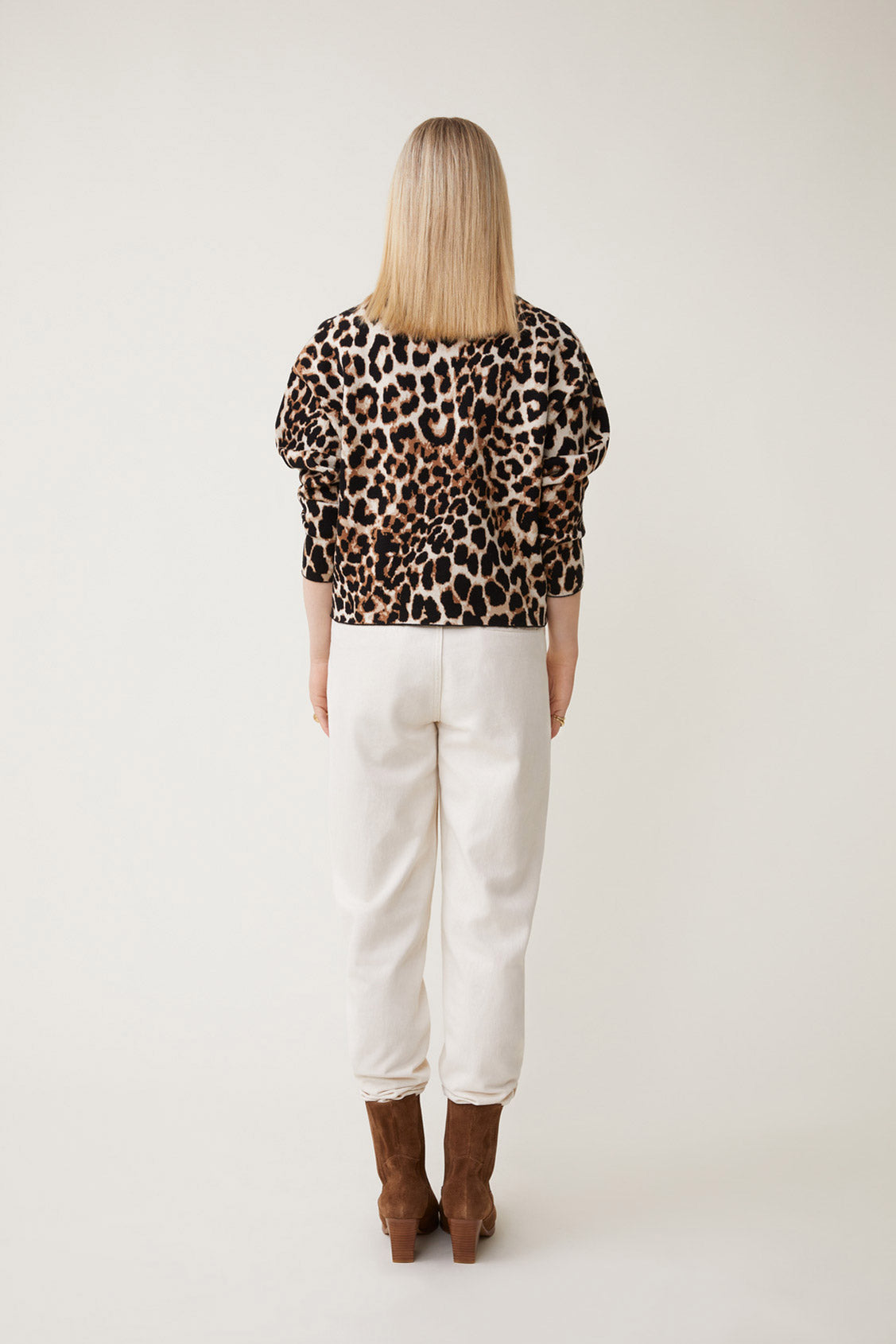 Suncoo Leopard Print Paleo Sweater