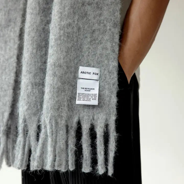 Artic Fox The Reykjavik Scarf with RWS Wool - Grey