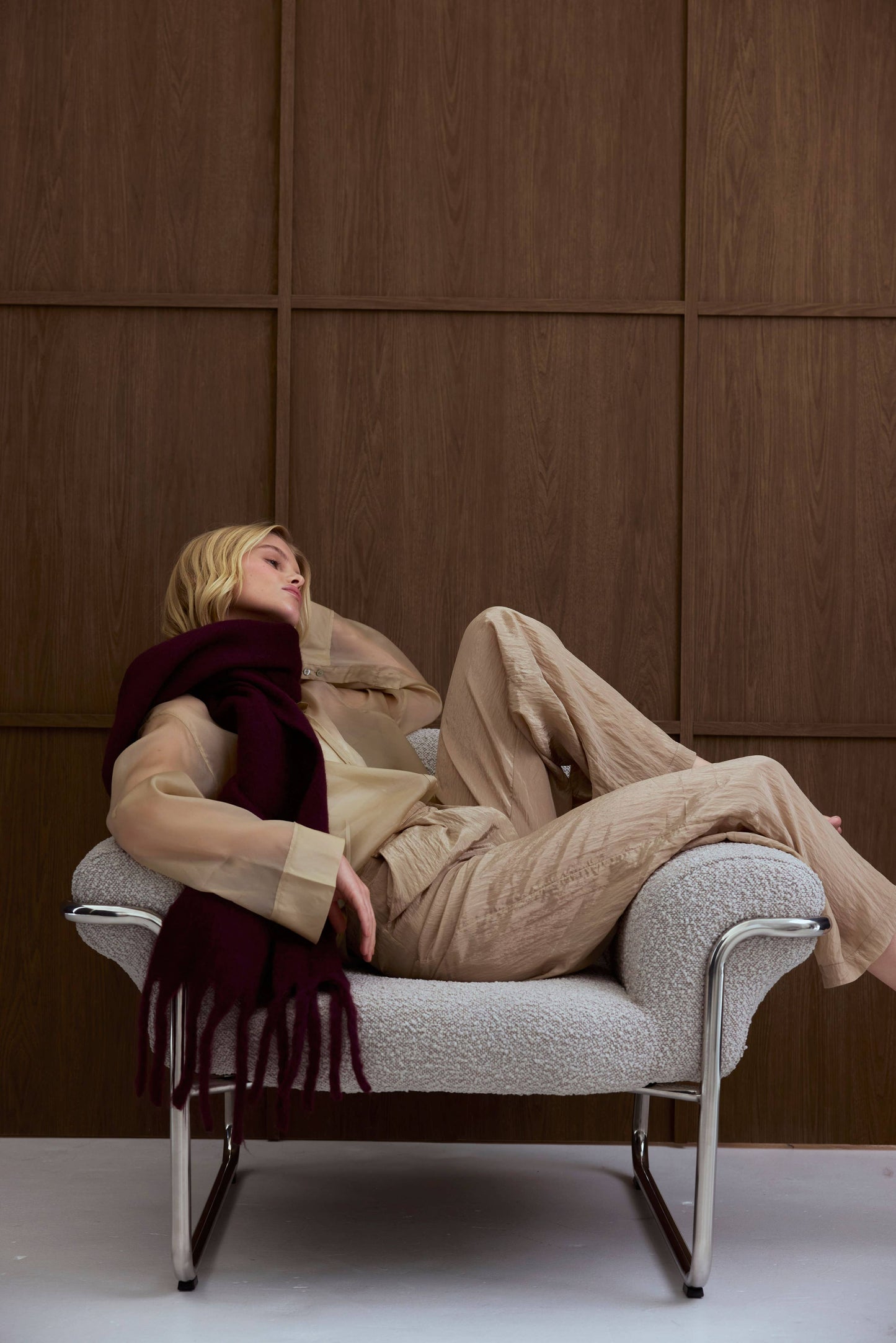 Artic Fox Stockholm Scarf - 100% Recycled - Cherry Lacquer