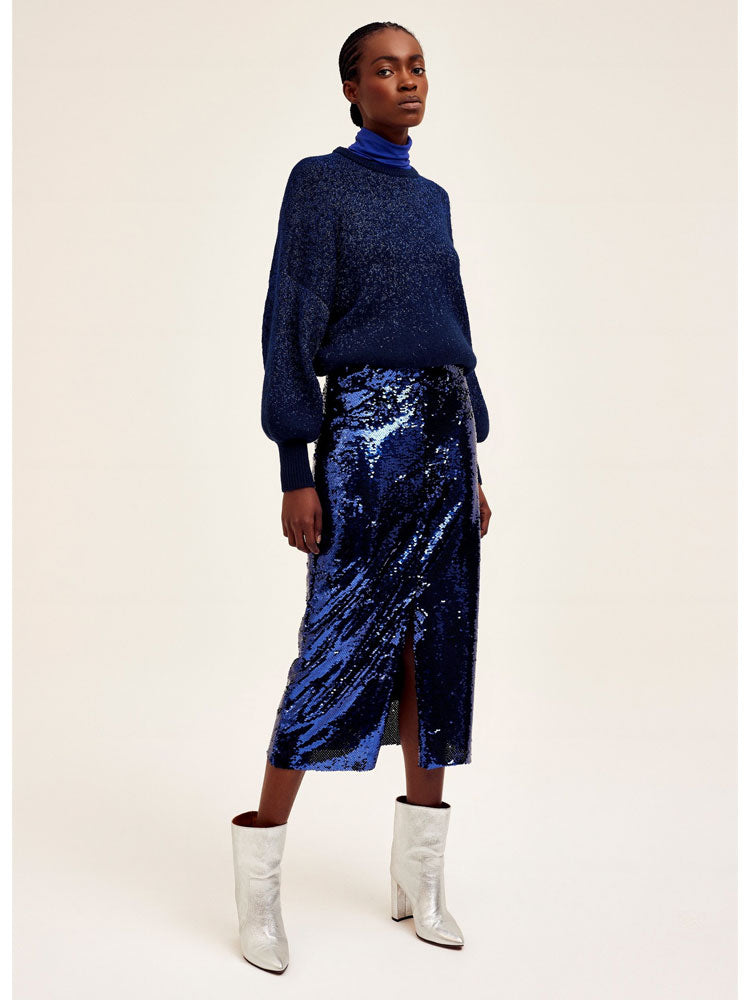 CKS Purple /Blue Sequin Skirt