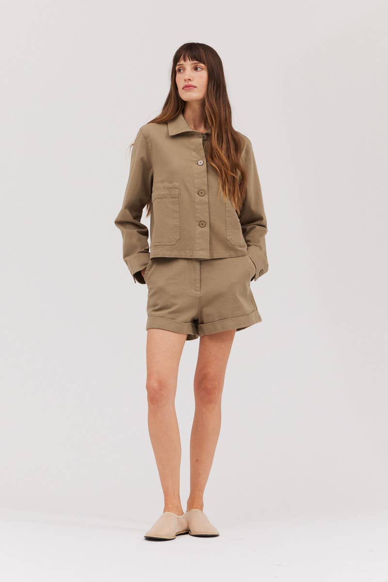 Grade and Gather Twill Olive Summer Jacket