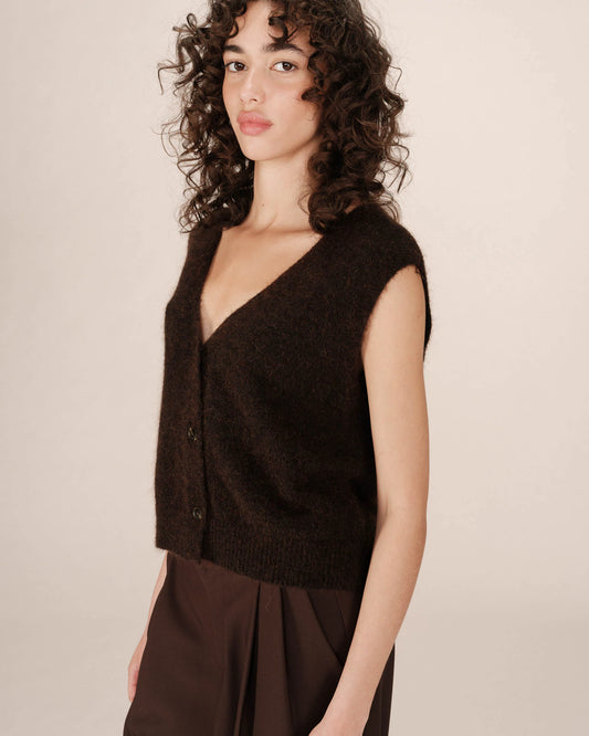Grace and Mila Blue Santa Chocolate Cardigan