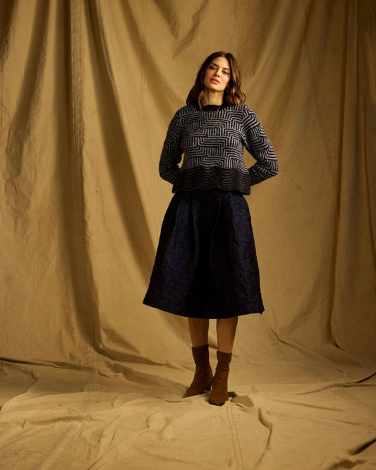 One Collective Navy Blue Natron Jumper