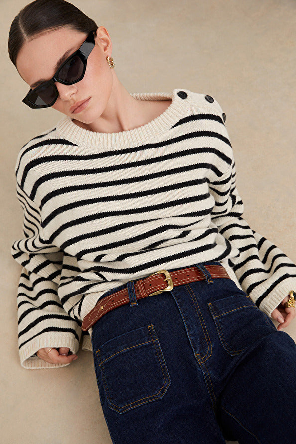 Suncoo Prisma Oversized Striped Jumper