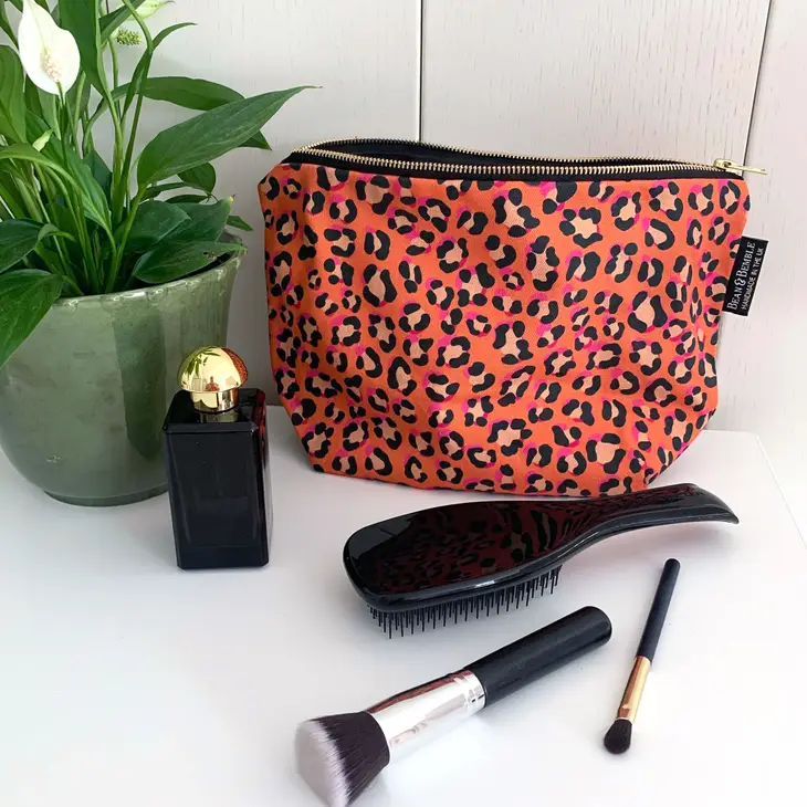 Bean and Bumble Organic Cotton Large Cosmetic Bag (Orange)