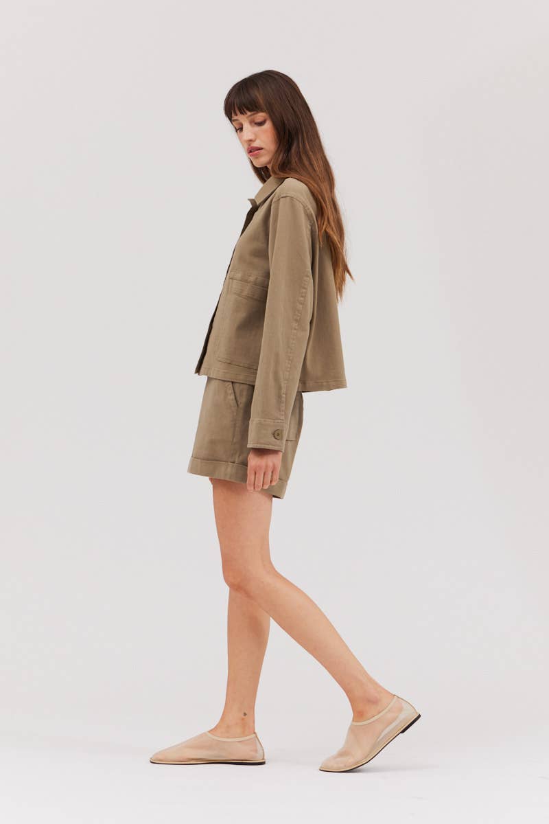 Grade and Gather Twill Olive Summer Jacket